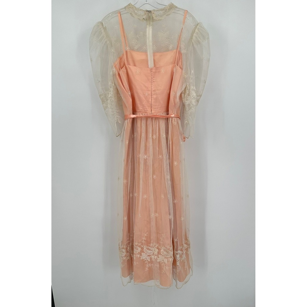 Womens Vintage Mid Century Maxi Dress Cottagecore Size S Fairy Coquette Princes